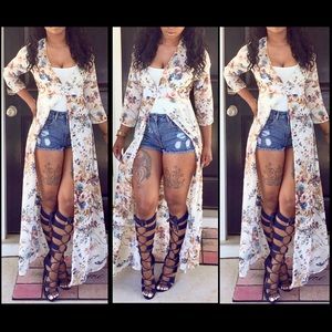 Sheer kimono dress/shirt.